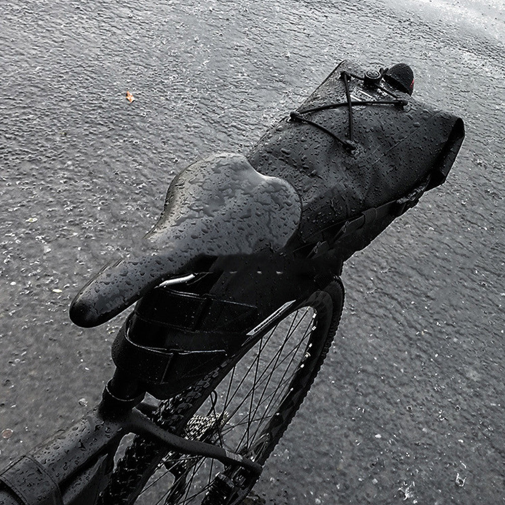 Large Capacity Bicycle Saddle Bag Waterproof 10L Bicycle Rear Seat Bag Bicycle Accessories - Blue Force Sports