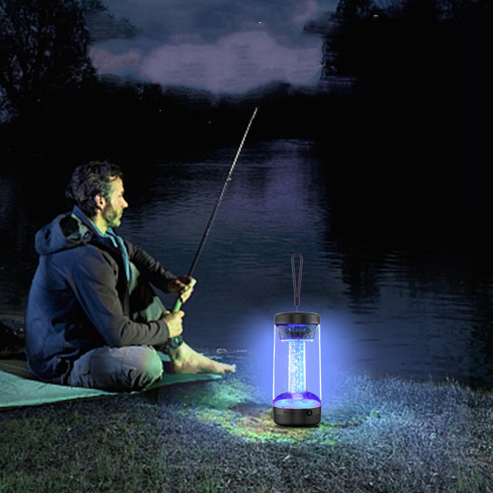 Outdoor Portable Camping Light Led Colorful Wireless Bluetooth Speaker - Blue Force Sports
