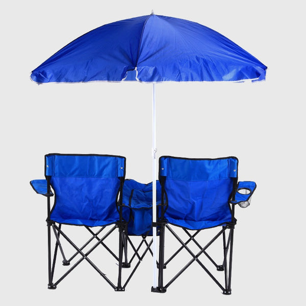 Outdoor Double Portable Camping Folding Chair - Blue Force Sports