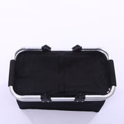 30L Large Folding Picnic Camping Insulated Cooler Hamper Storage Basket Bag - Blue Force Sports