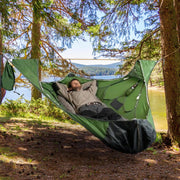 Flat Sleep Hammock Tent With Bug Net And Suspension Kit Outdoor Camp Super Long Camping Portable Hammock - Blue Force Sports