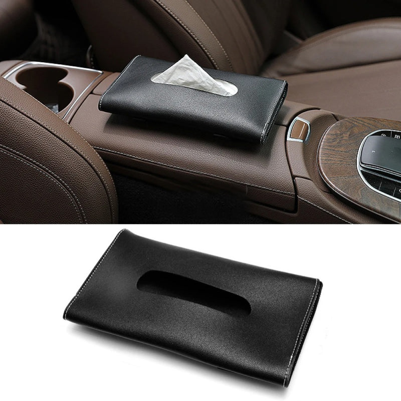 Taschentuchbox-Halter aus PU-Leder für die Sonnenblende im Auto