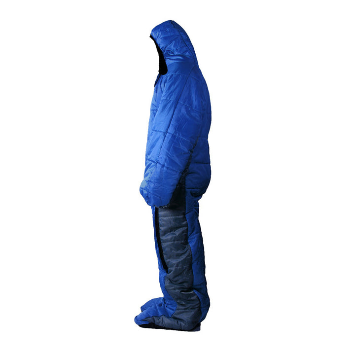 Blue Gray Color Patchwork Humanoid Sleeping Bag Human Body Can Walk Camping - Blue Force Sports