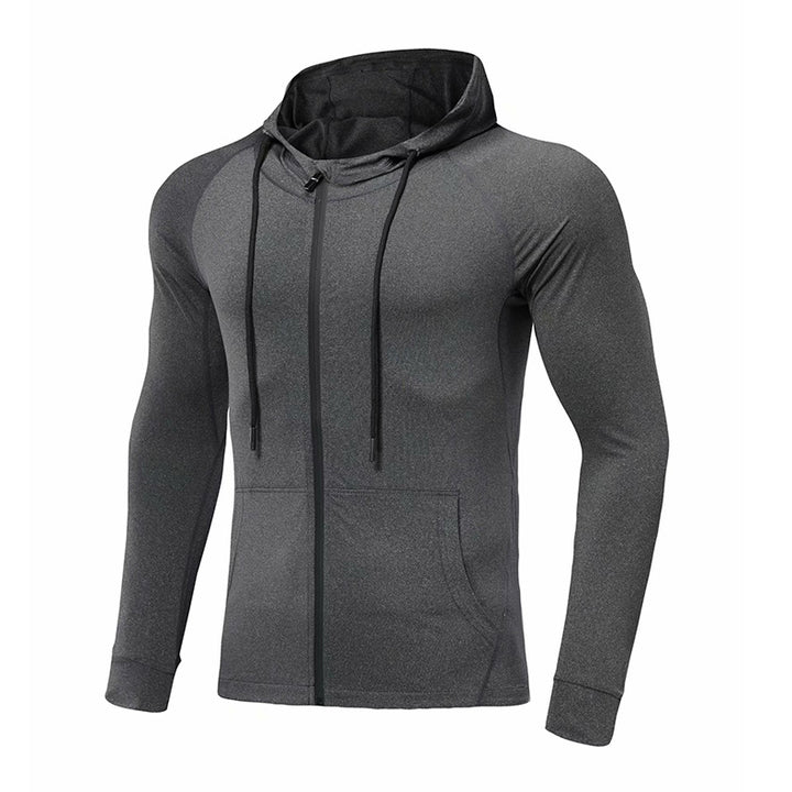 Men's Long-sleeved Stretch Tight Fitness Training Suit - Blue Force Sports