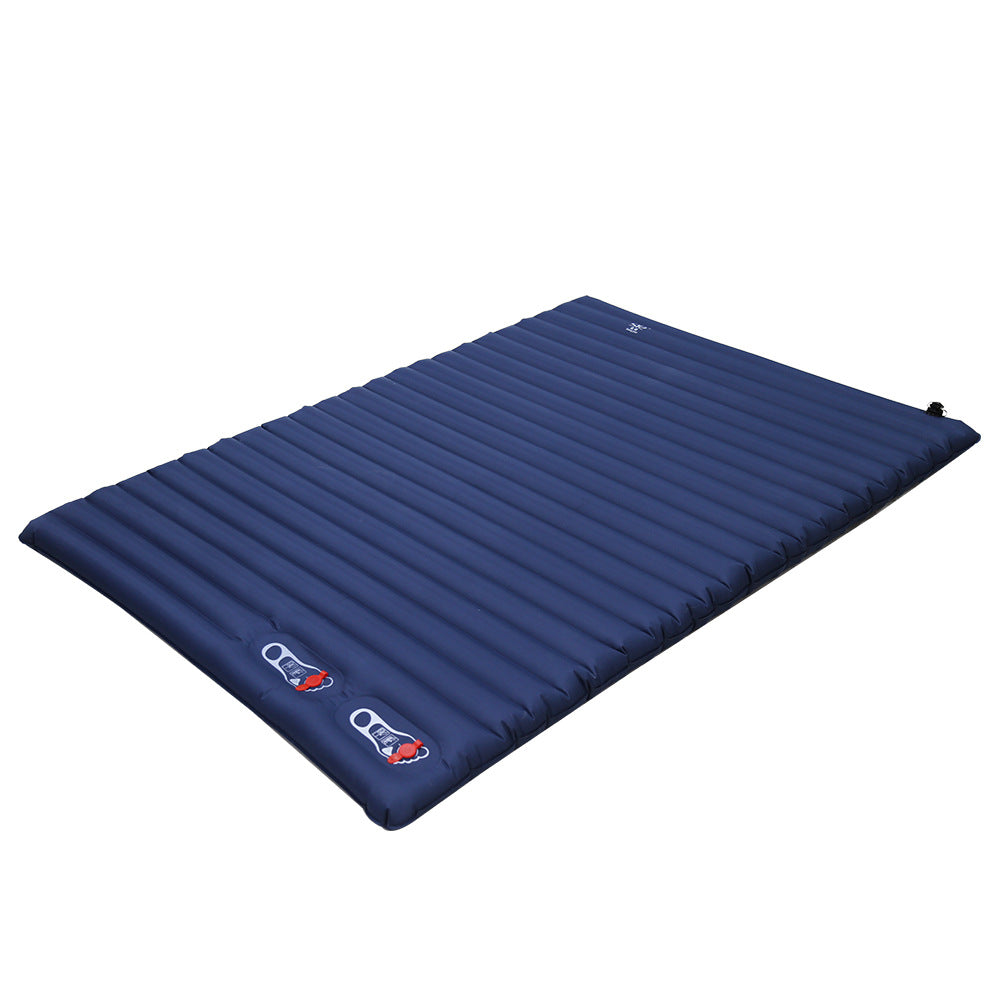 Camping Thickened Air Sleeping Pad Camping Moisture-proof Foot Automatic Double Inflatable Cushion - Blue Force Sports