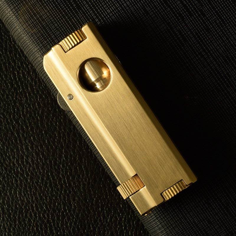 Vintage Metal Brass Heavy Duty Trench Lighter - Blue Force Sports