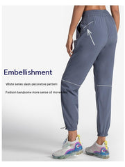 Sports Pants Female Loose Tappered Running Trousers - Blue Force Sports