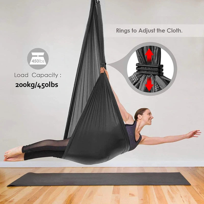 Aerial Yoga Hängematte mit 6 Griffen
