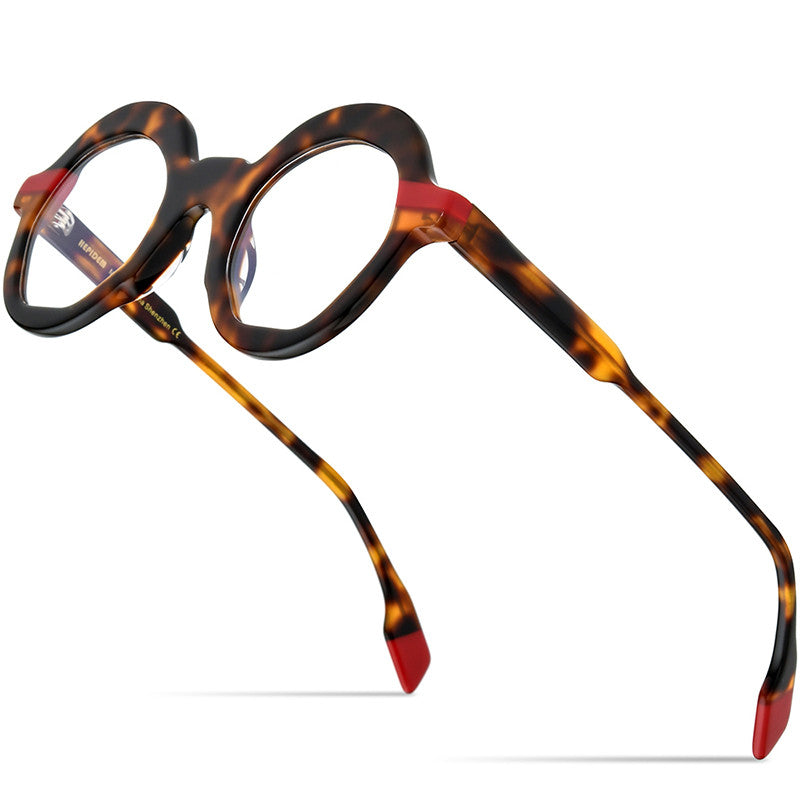 Large Face Shows Thin Round Eye Frame - Blue Force Sports