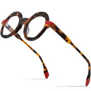 Large Face Shows Thin Round Eye Frame - Blue Force Sports