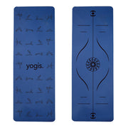 Yoga Mat Posture Line Non-slip Custom Fitness Mat For Beginners Plank Support - Blue Force Sports