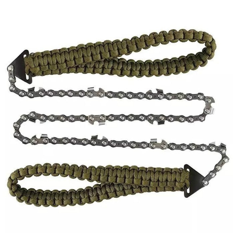 Braided Umbrella Rope Camping Survival Pocket Saw - Blue Force Sports