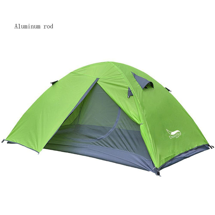 Lightweight Camping Tent Double Layer Fiberglass 2 Person Waterproof Portable Travel Tent - Blue Force Sports