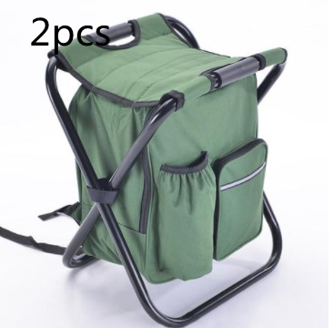 Multifunction Outdoor Folding Chair Ice Cooler Picnic Bags Camping Fishing Stool Backpacking Hunting Rest Chair - Blue Force Sports