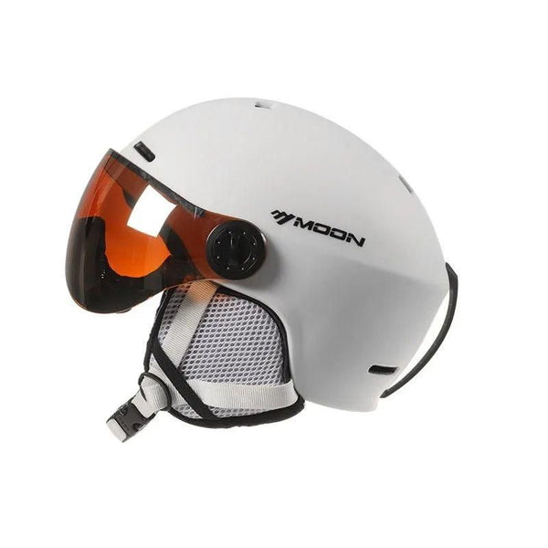 Winter Sports Ski Helmet with Integrated Visor and Adjustable Comfort