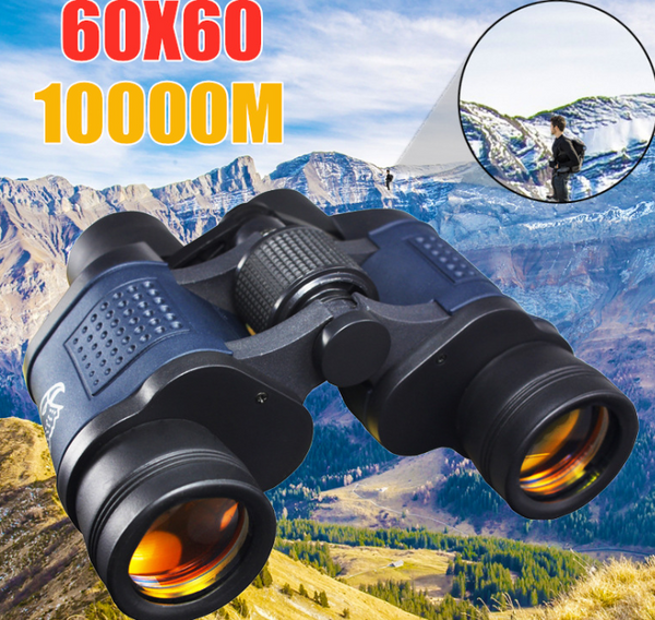 Binoculars 60X60 Powerful Telescope 160000m High Definition For Camping Hiking Full Optical Glass Low Light Night Vision - Blue Force Sports