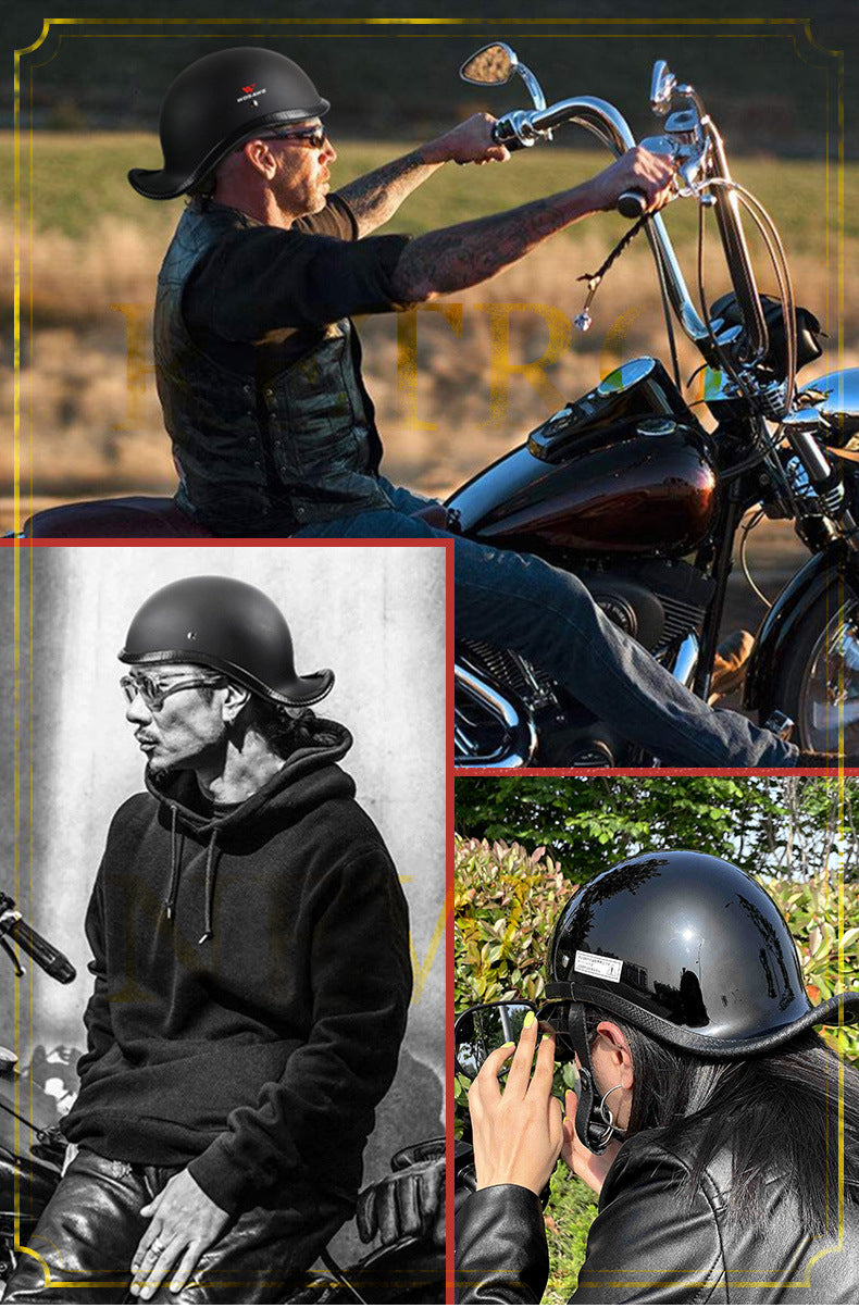 Motorcycle Men And Women Retro Half Cover Helmet - Blue Force Sports
