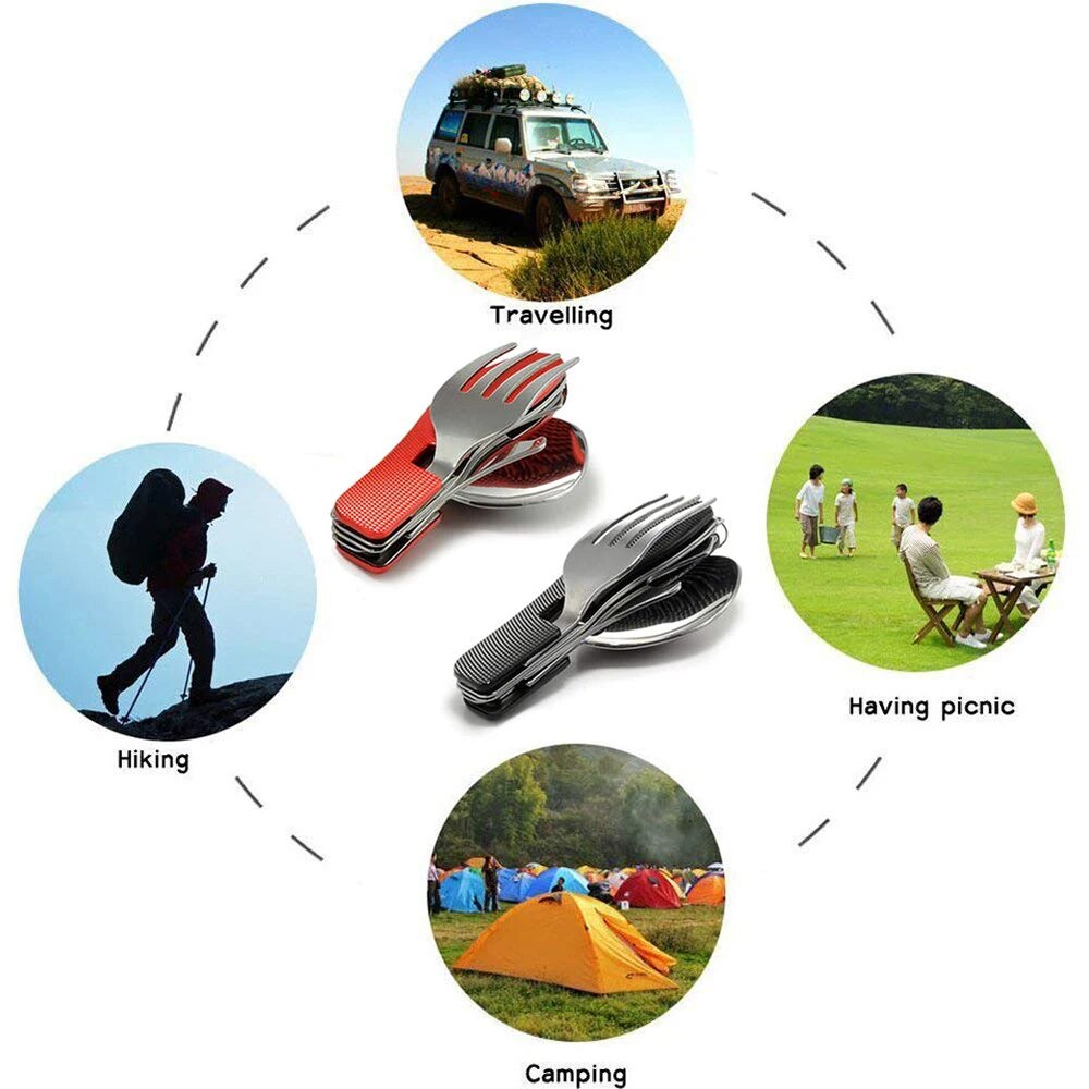 Faltbares Camping-Utensilien-Set