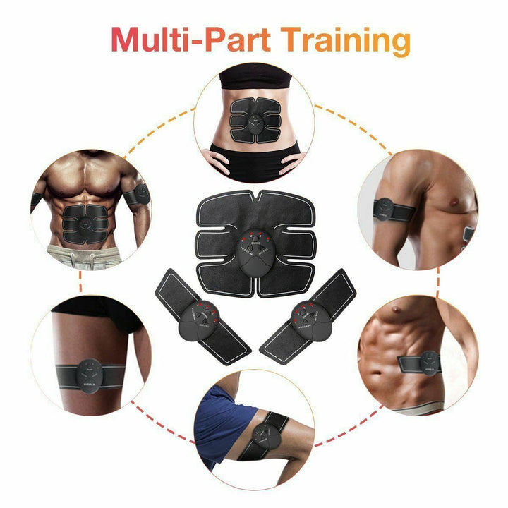 Electric Muscle Toner Machine ABS Toning Belt Simulation Fat Burner Belly Shaper - Blue Force Sports