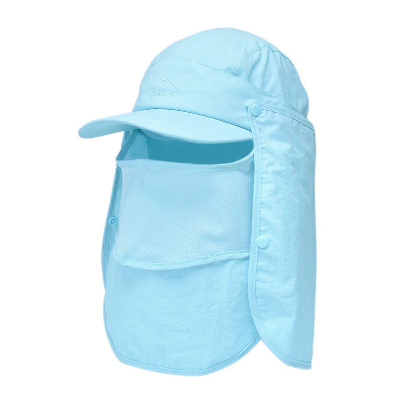 Sombrero para el sol definitivo para exteriores con protección extraíble para el rostro y el cuello