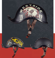 Motorcycle Men And Women Retro Half Cover Helmet - Blue Force Sports
