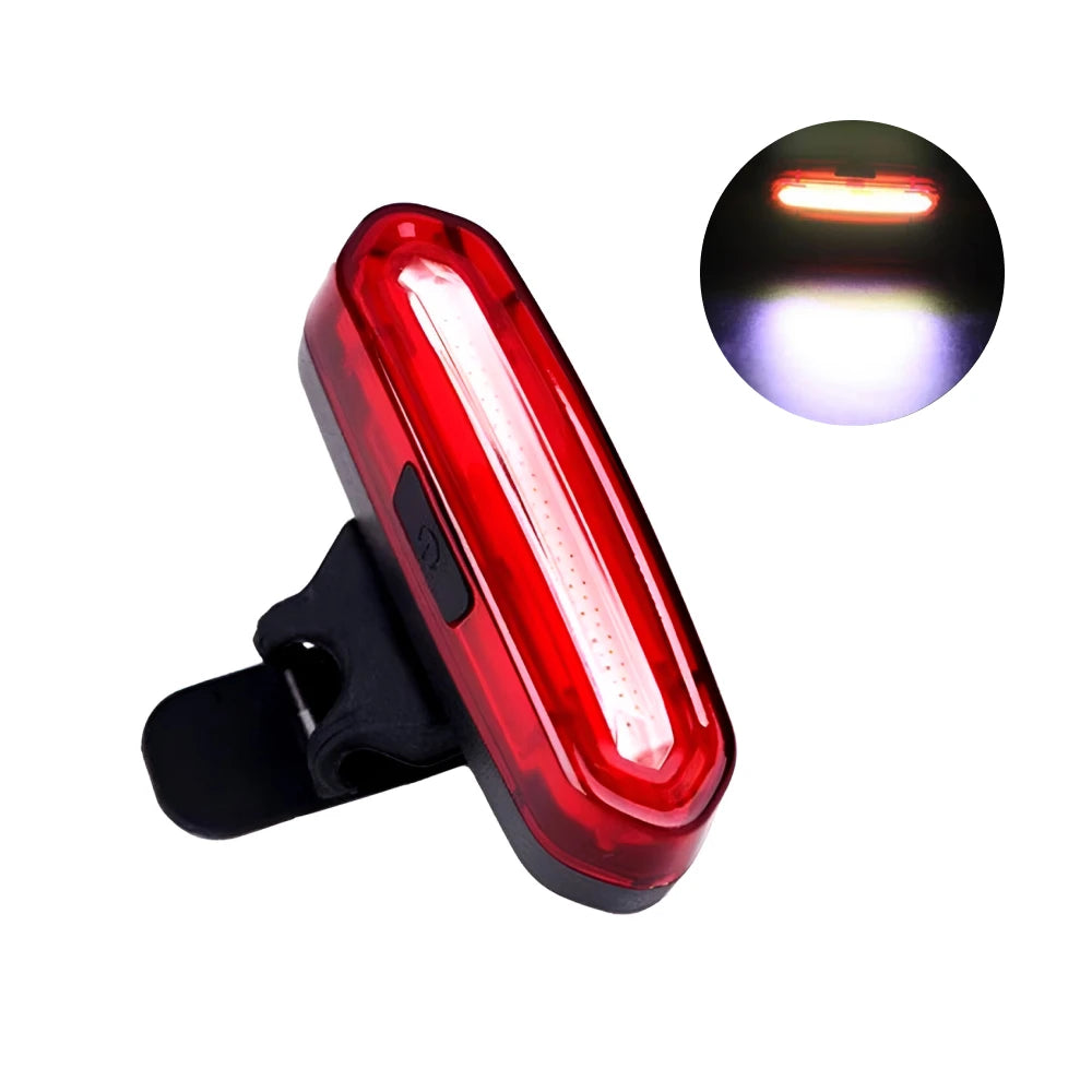 Wiederaufladbares LED-Rücklicht für Nachtfahrten per USB