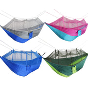 Parachute Cloth Hammock With Mosquito Net Outdoor Tent - Blue Force Sports