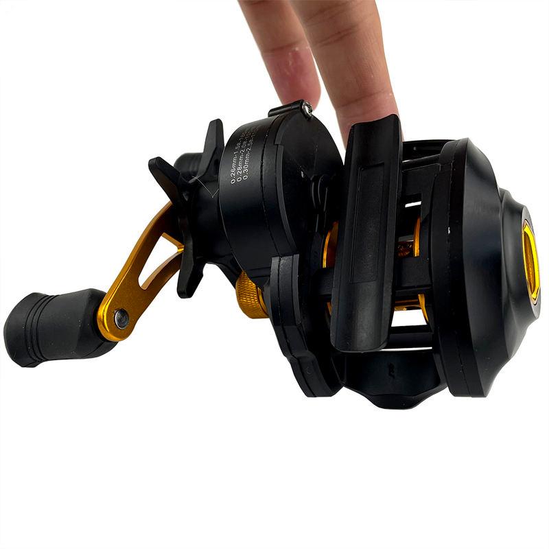Carrete de baitcasting con freno máximo de 8 kg