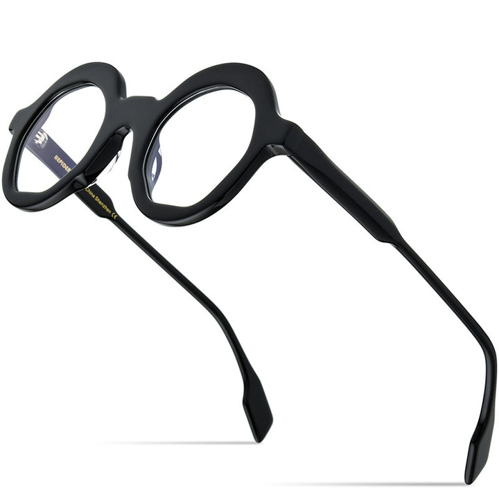 Large Face Shows Thin Round Eye Frame - Blue Force Sports