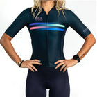 Cycling Suit Short-sleeved Mountain Bike Road Bike Bicycle Female Riding Equipment - Blue Force Sports
