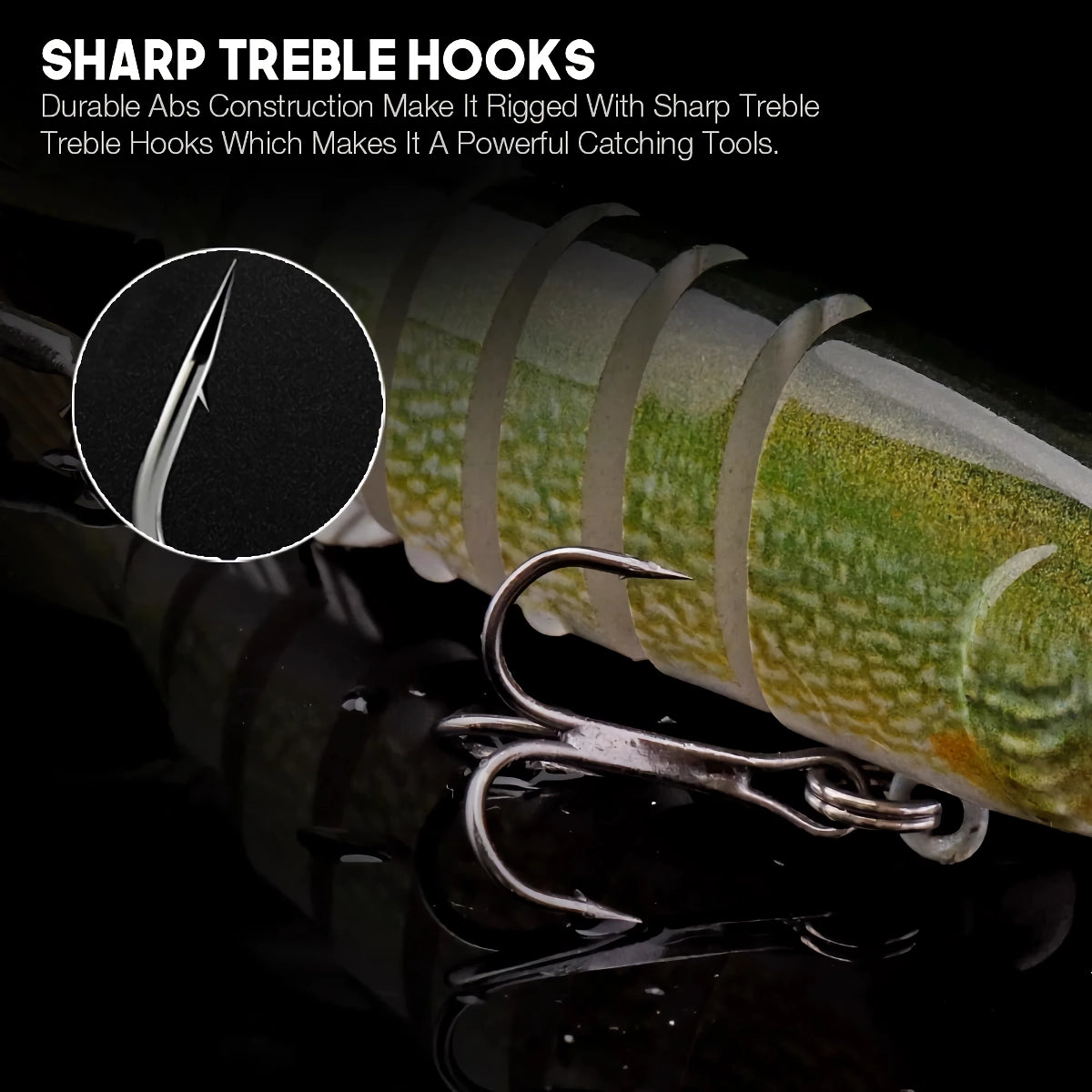 Señuelo de pesca Mini Pike Crankbait de 10 cm y 8,7 g: Swimbait artificial de hundimiento lento para lucios, lubinas y más