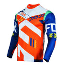 Short Sleeved Cycling Jersey Suit Summer Road Bike Cycling Shirt Mens Breathable - Blue Force Sports