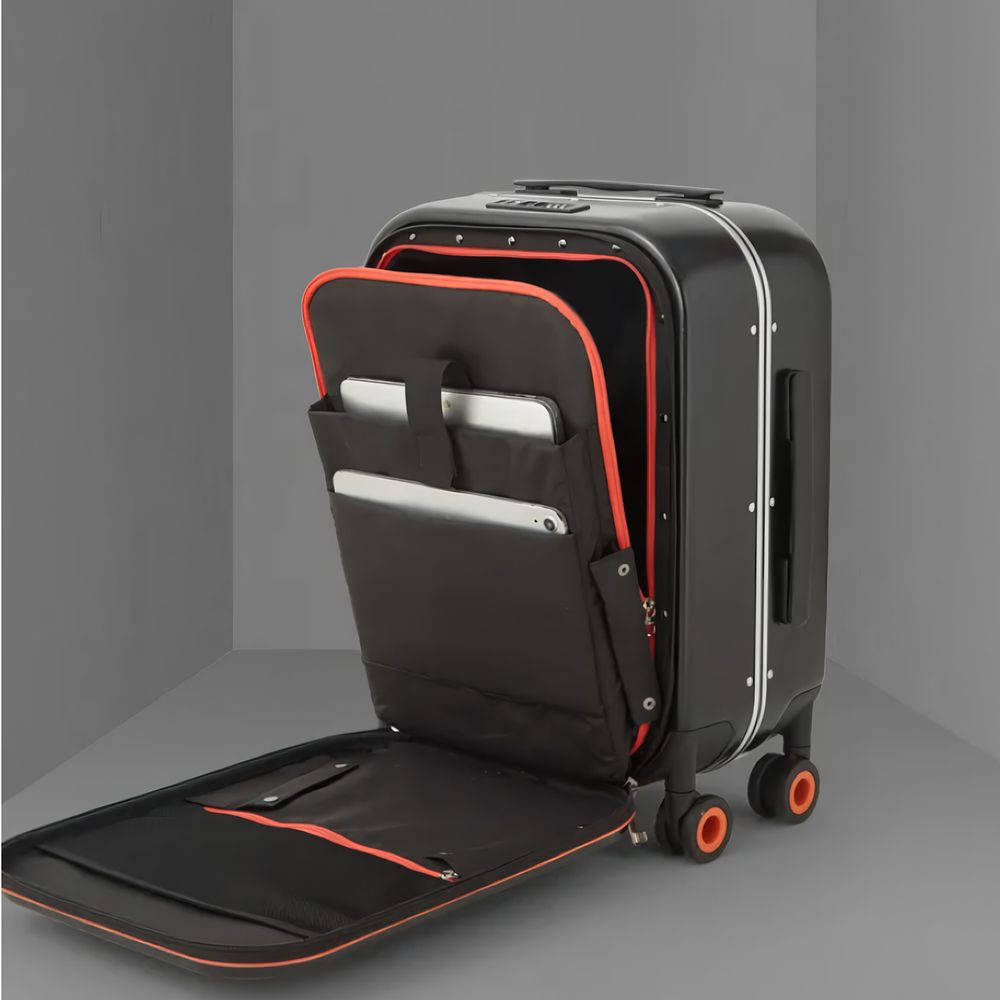 Innovatives Handgepäck-Hartschalen-Trolley mit Aluminiumrahmen