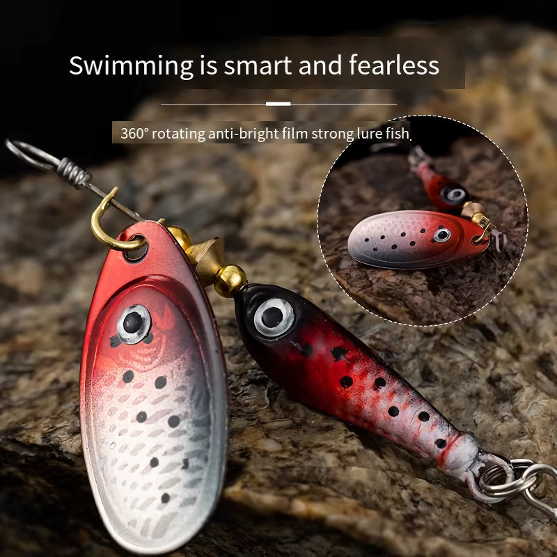 Señuelo de pesca giratorio de metal