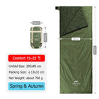 Lightweight Envelope Sleeping Bag for Mild-Weather Camping