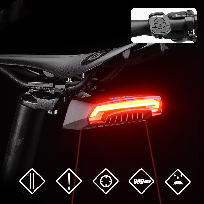 Smart Remote Control Bicycle Riding Laser LED Tail Light Accessories - Blue Force Sports