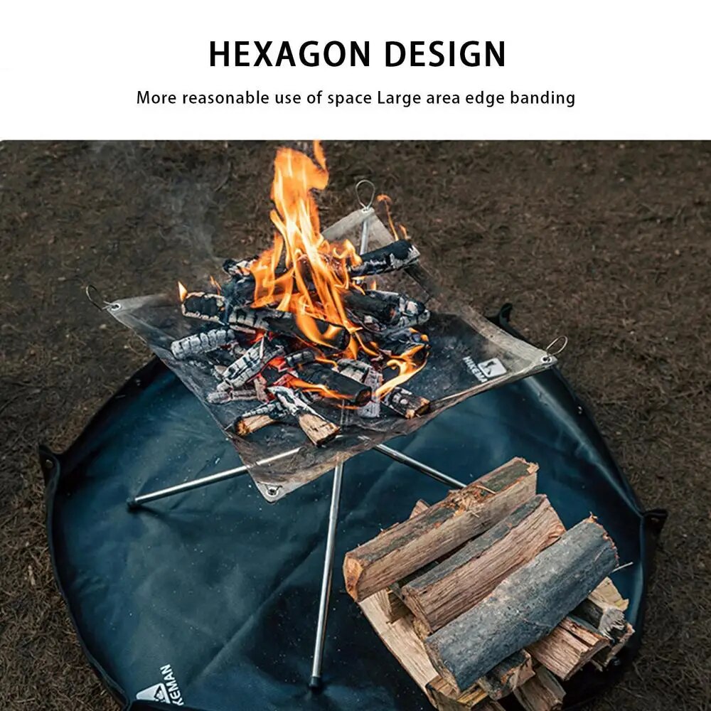 Esterilla hexagonal ignífuga para camping