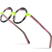 Color Blocking Plate Eyeglass Frame - Blue Force Sports