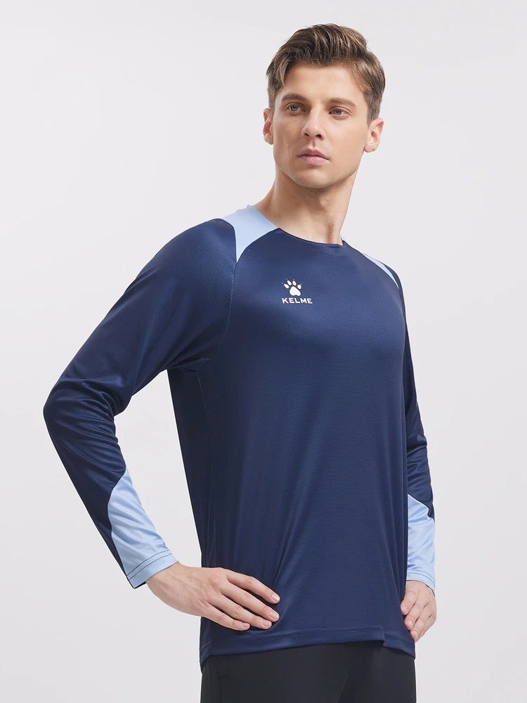 Camiseta de entrenamiento de manga larga de secado rápido para hombre