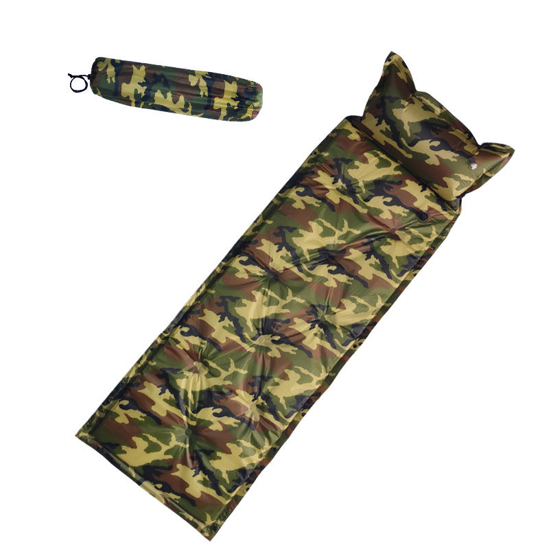 Camo Automatic Inflatable Cushion With Pillow Outdoor Camping Camping Damp - Blue Force Sports