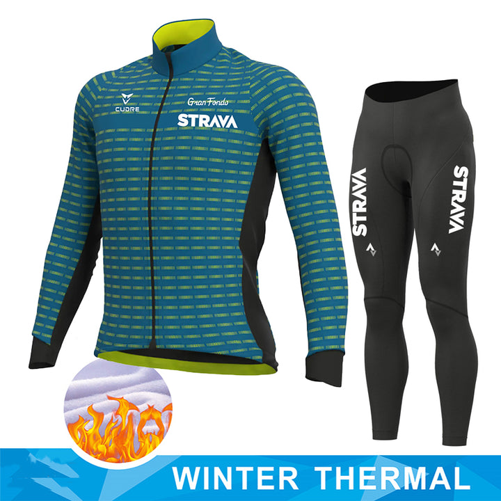 Jacket Fleece Thermal Sweater Rossi Cycling Wear - Blue Force Sports