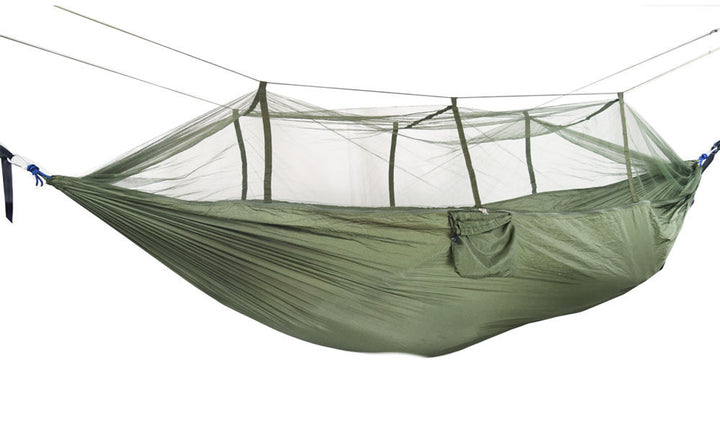 Parachute Cloth Hammock With Mosquito Net Outdoor Tent - Blue Force Sports