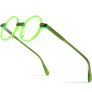 Fashion Retro Round Flat Myopia Frame - Blue Force Sports