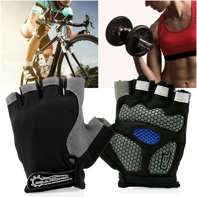 Atmungsaktive Halbfinger-Fahrradhandschuhe für Unisex
