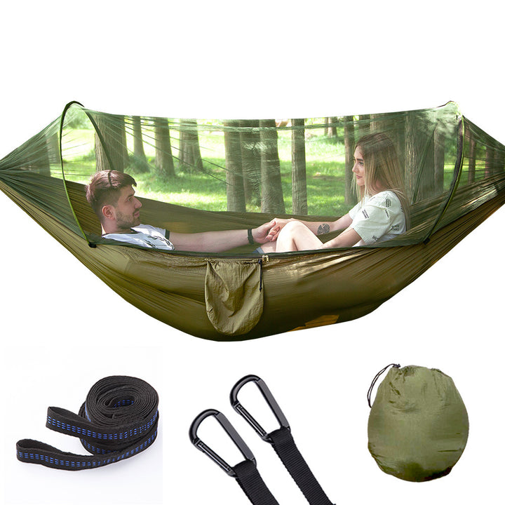 Fully Automatic Quick Opening Hammock With Mosquito Net - Blue Force Sports