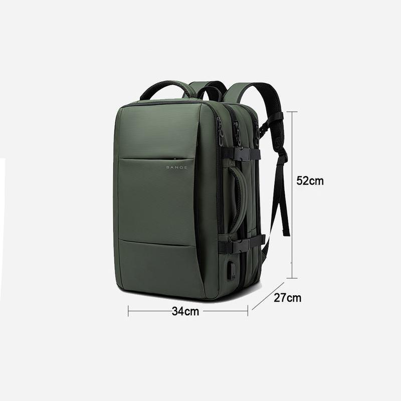Erweiterbarer USB-Reiserucksack für Männer