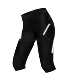 Pure Black Breathable Reflective Cycling Pants - Blue Force Sports