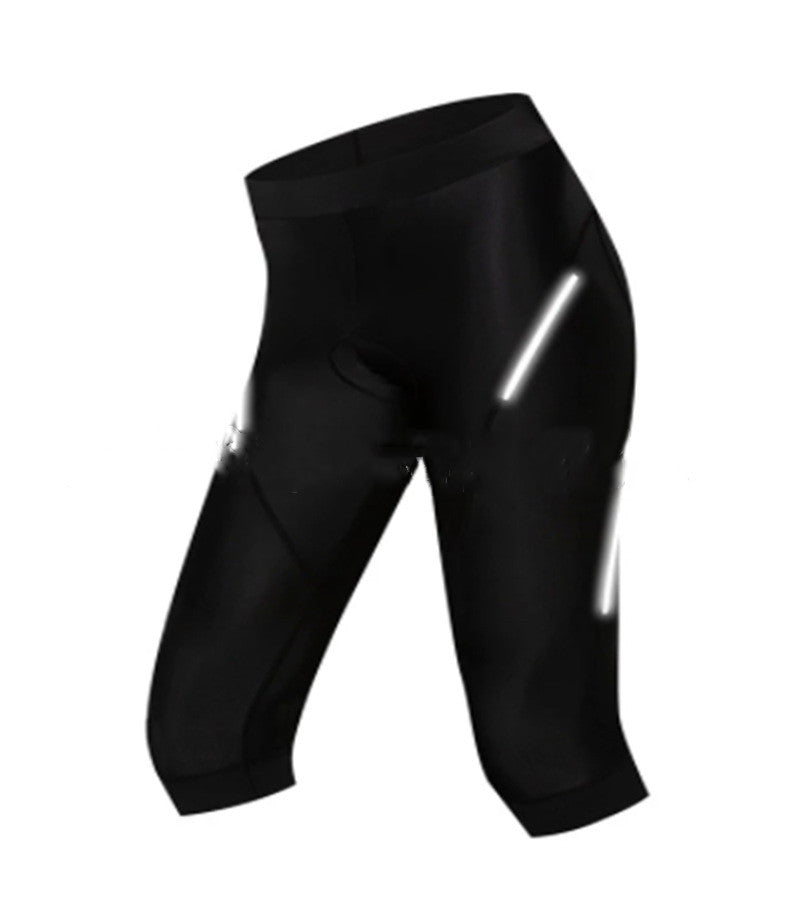 Pure Black Breathable Reflective Cycling Pants - Blue Force Sports