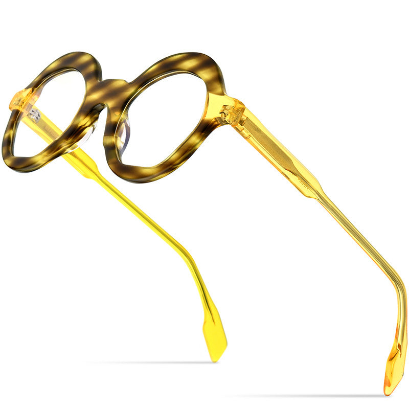 Large Face Shows Thin Round Eye Frame - Blue Force Sports