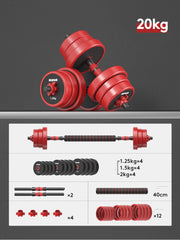 Men's Home Electroplating Pure Iron Barbell Set - Blue Force Sports